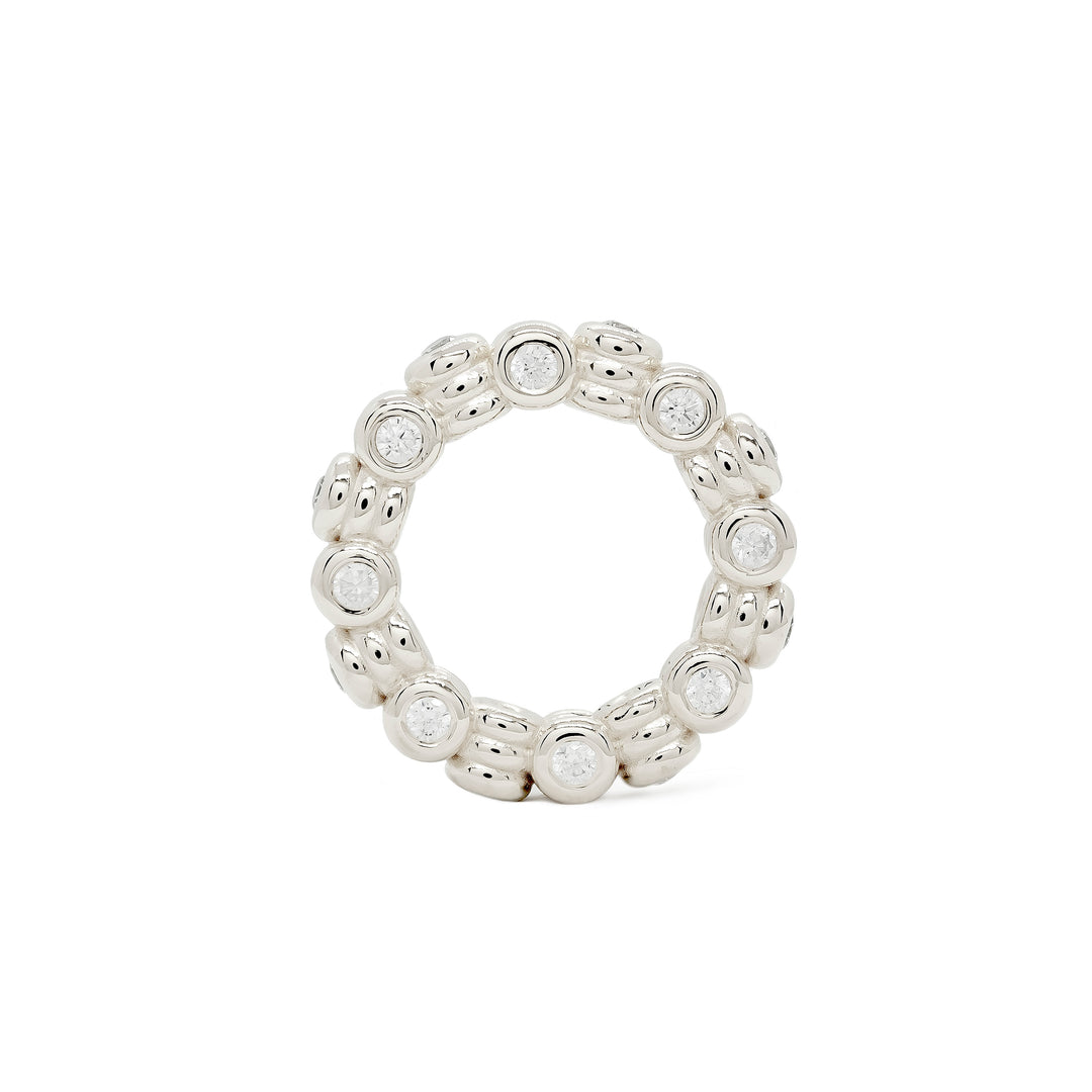 Anchor Diamond Triple Band Ring