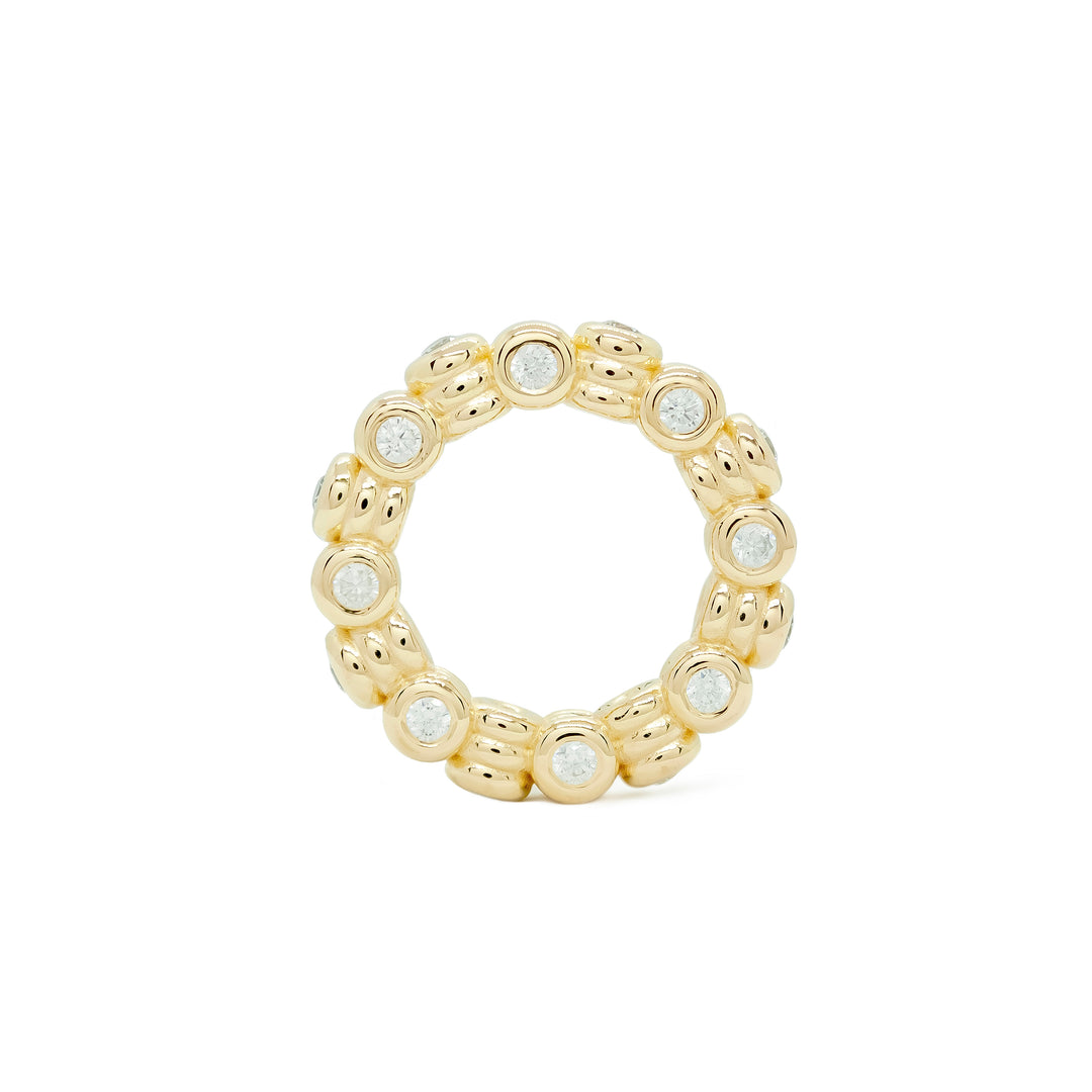 Anchor Diamond Triple Band Ring