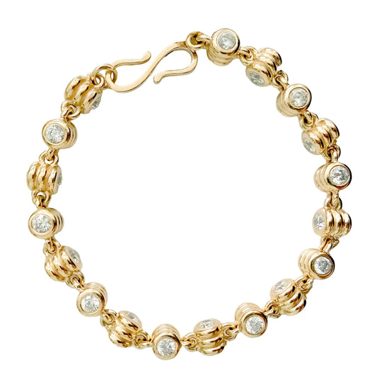 Anchor Diamond Wide Link Bracelet