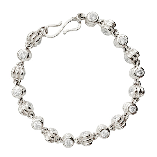 Anchor Diamond Wide Link Bracelet