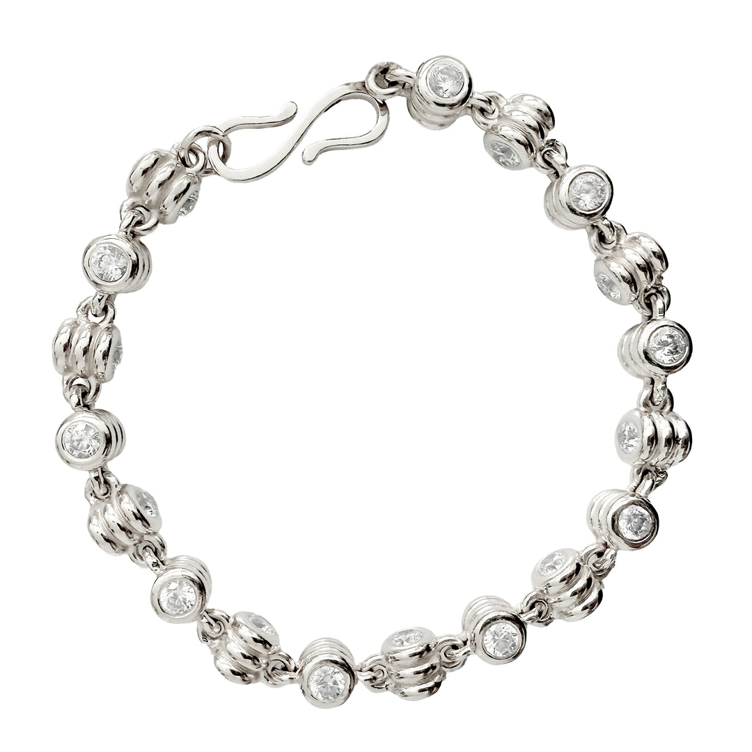 Anchor Diamond Wide Link Bracelet