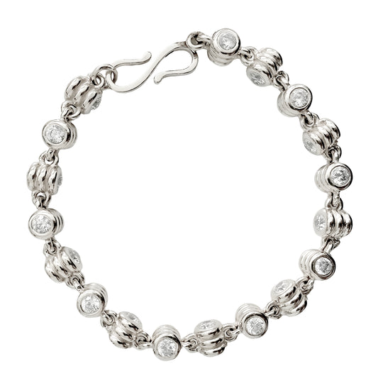 Anchor Diamond Wide Link Bracelet