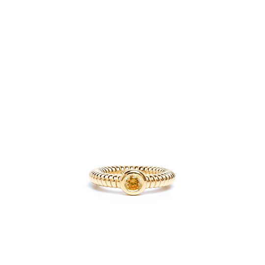 Anchor Hessonite Garnet Ring