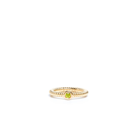 Anchor Peridot Slim Ring