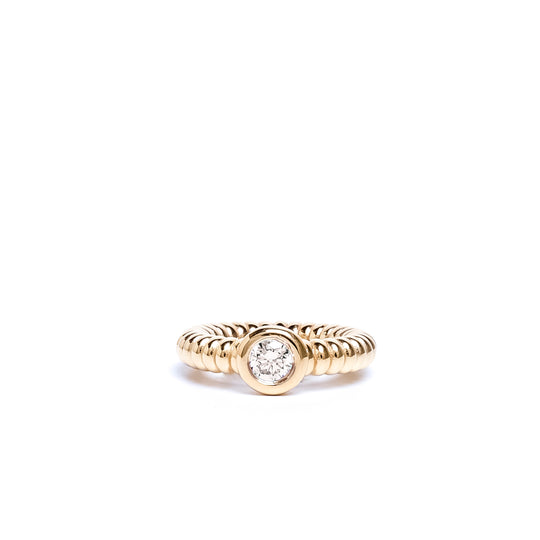 Anchor White Diamond Wide Ring