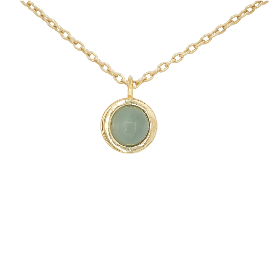 Compass Aquamarine Pendant Necklace