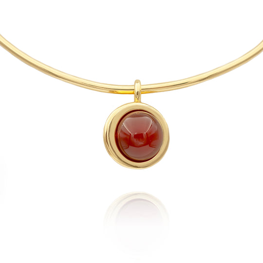 Compass Carnelian Torque Necklace