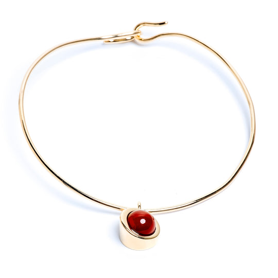 Compass Carnelian Torque Necklace