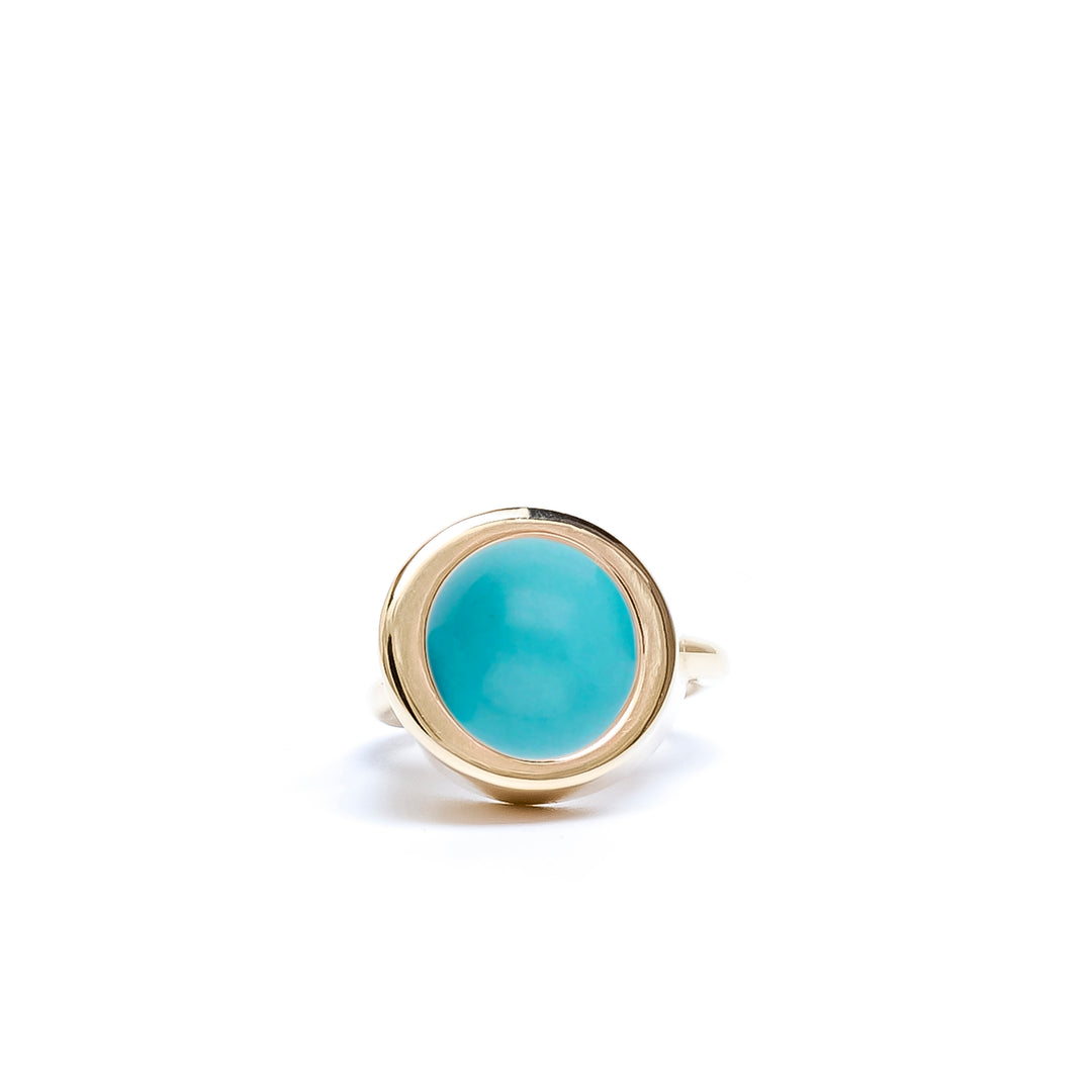 Compass Turquoise Howlite Ring