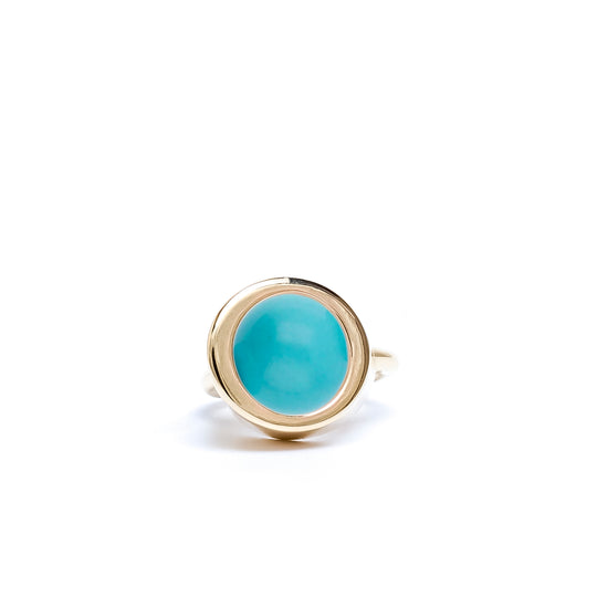 Compass Turquoise Howlite Ring