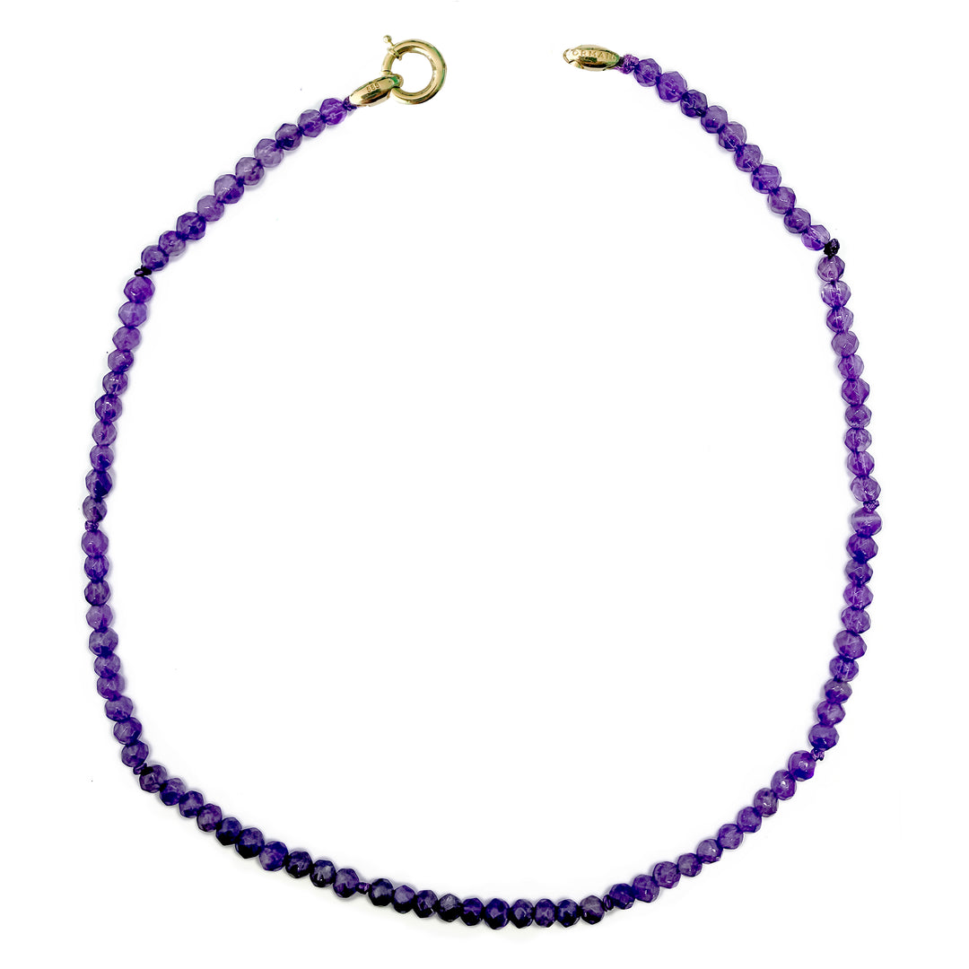 Amethyst Faceted Bead Necklace