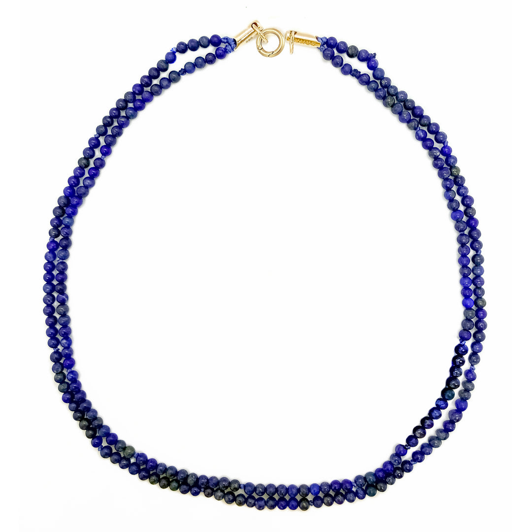 Lapis Lazuli Double Strand Bead Necklace