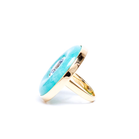 Ripples Blue Topaz Large Ring