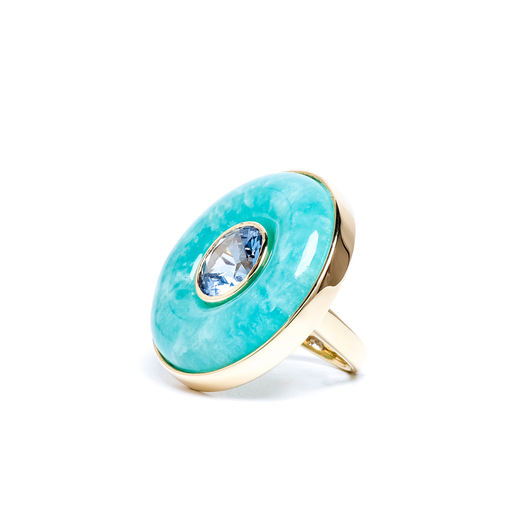 Ripples Blue Topaz Large Ring