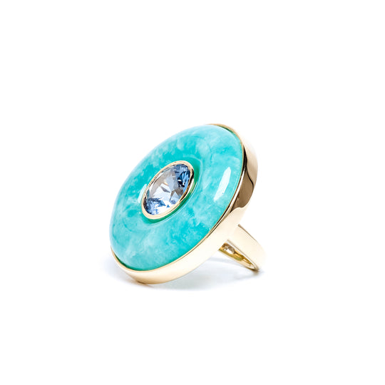 Ripples Blue Topaz Large Ring