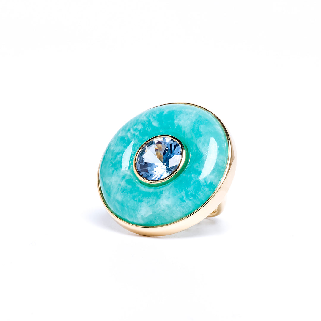 Ripples Blue Topaz Large Ring