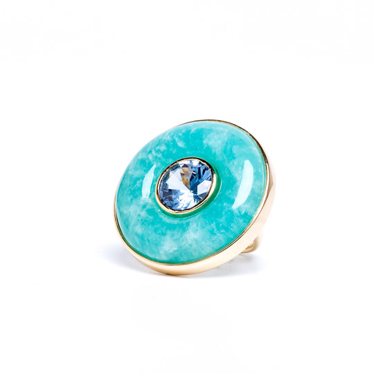 Ripples Blue Topaz Large Ring