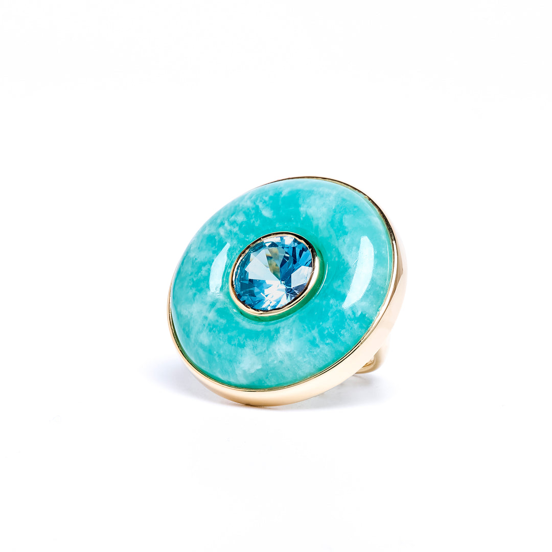 Ripples Blue Topaz Large Ring