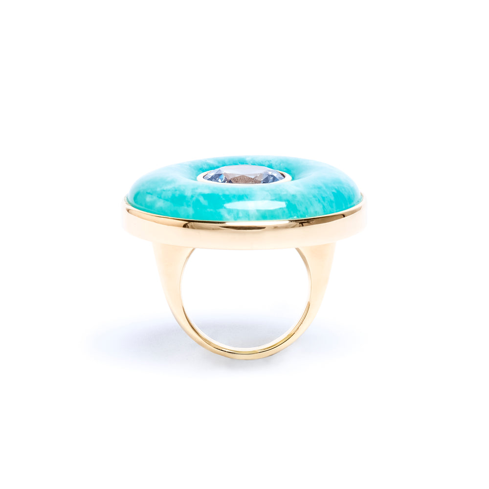 Ripples Blue Topaz Large Ring