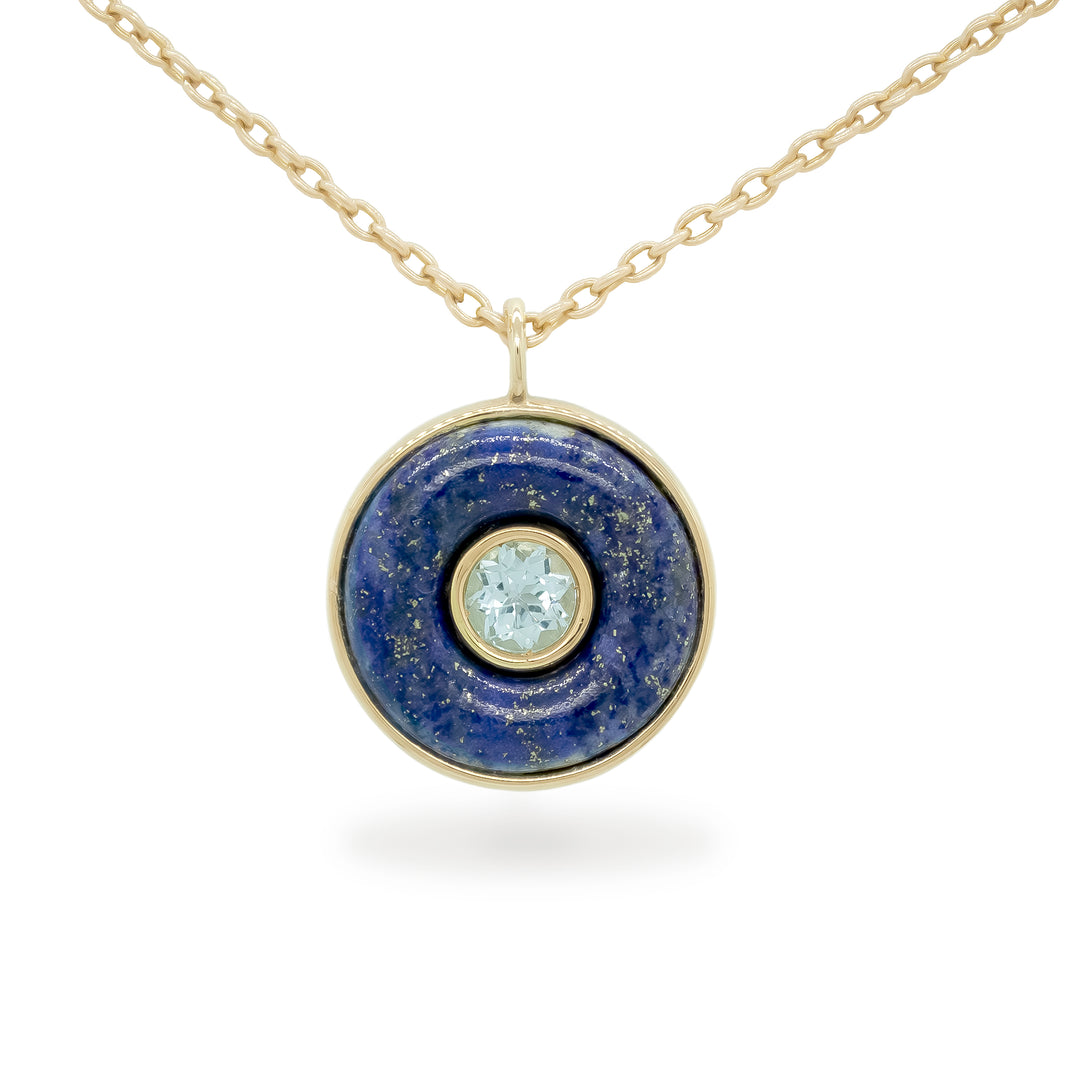 Ripples Blue Topaz Small Pendant