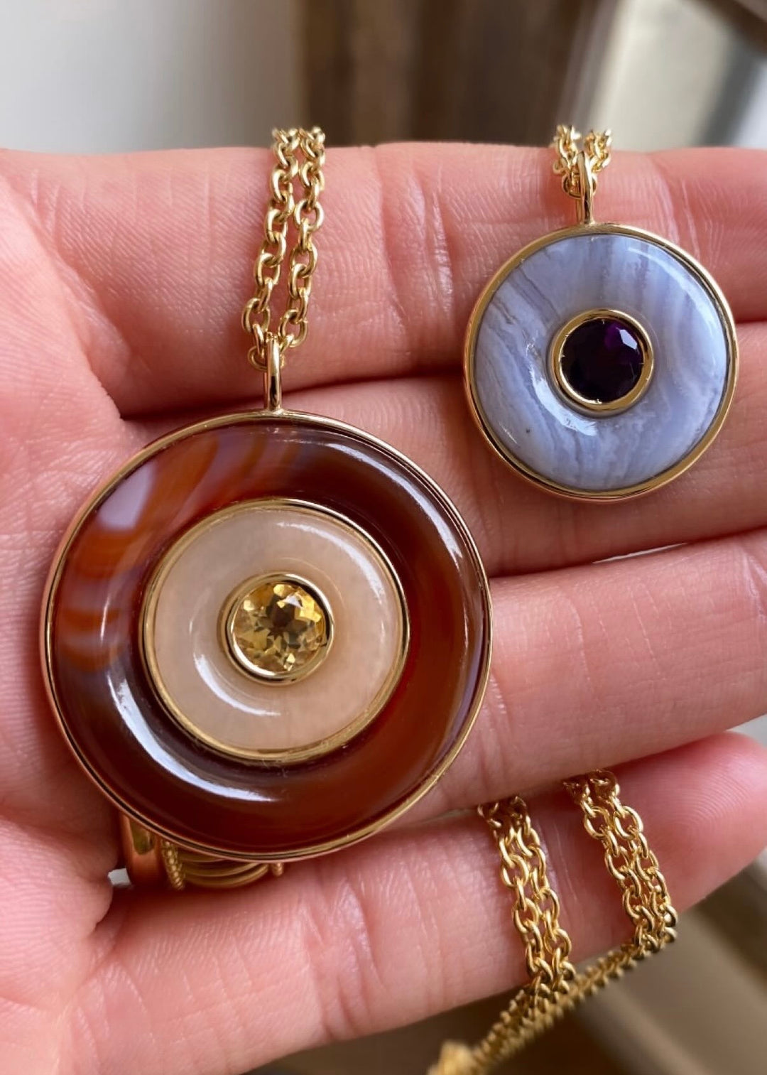Ripples Amethyst Small Pendant
