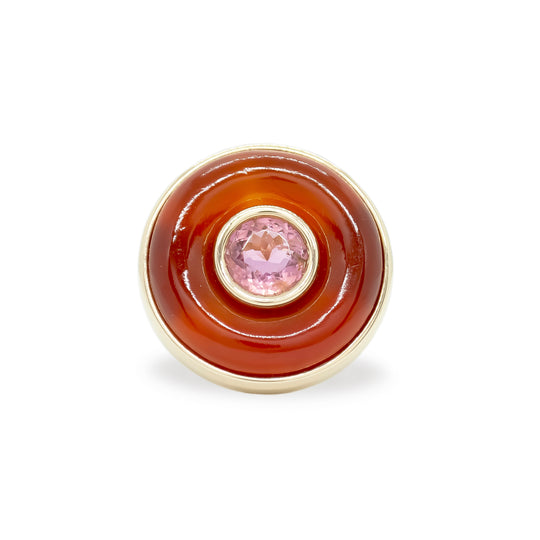Ripples Pink Tourmaline Midi Ring