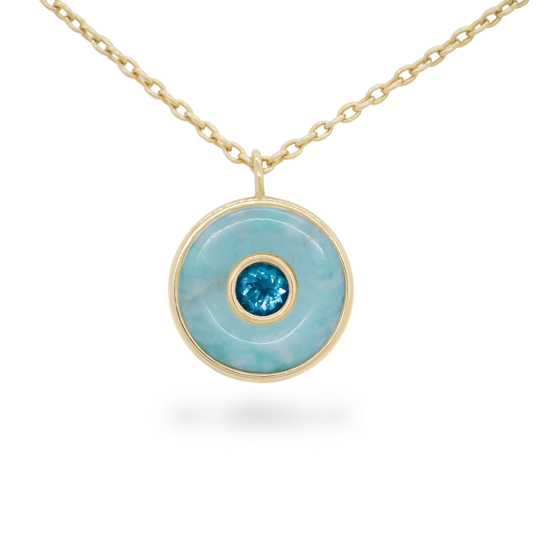 Ripples Blue Topaz Small Pendant