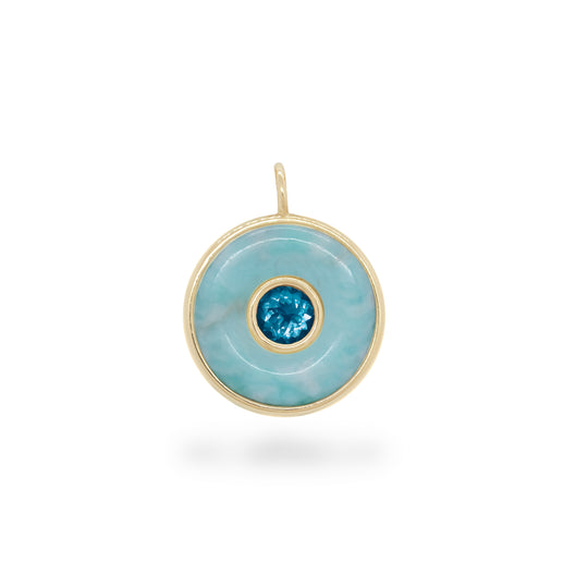 Ripples Blue Topaz Small Pendant