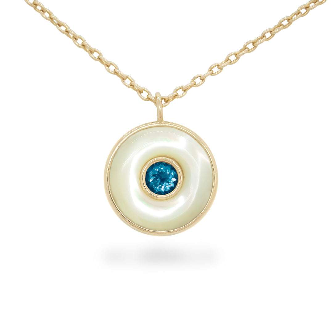 Ripples Blue Topaz Small Pendant