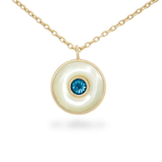 Ripples Blue Topaz Small Pendant