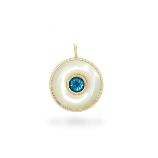 Ripples Blue Topaz Small Pendant