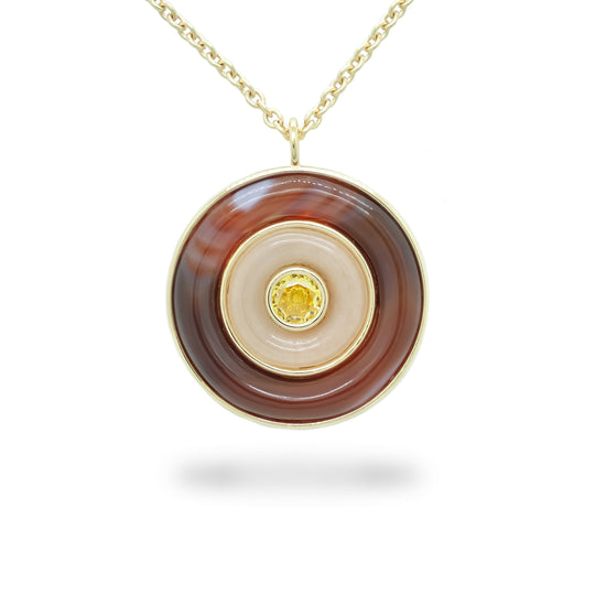 Ripples Citrine Large Pendant