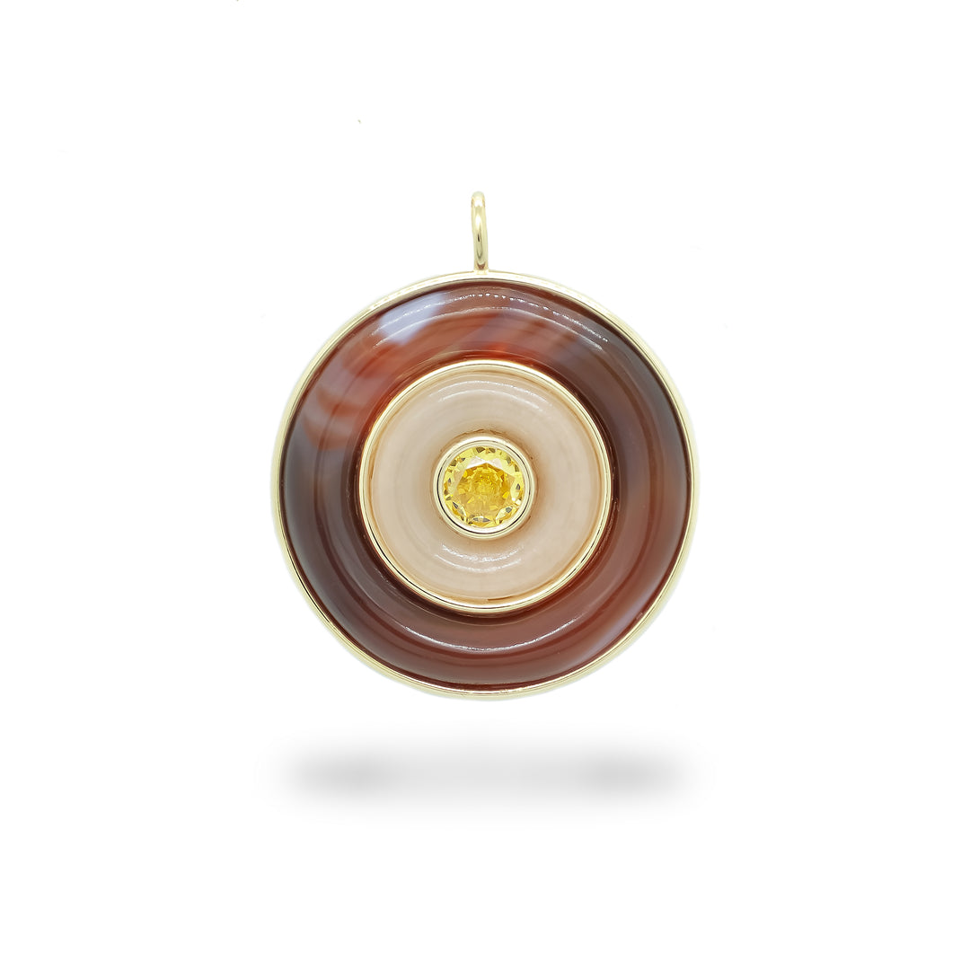 Ripples Citrine Large Pendant