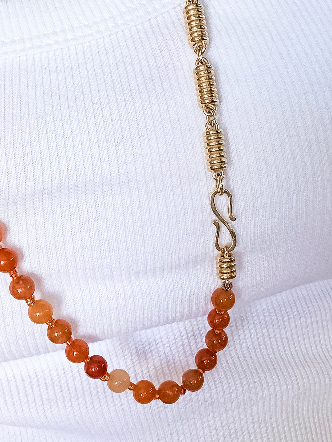 Orange Aventurine Strand Necklace