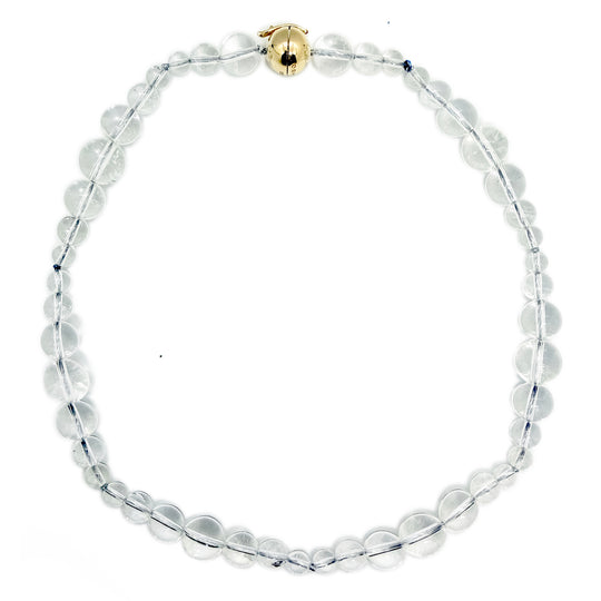 Crystal Quartz Dew Beaded Necklace