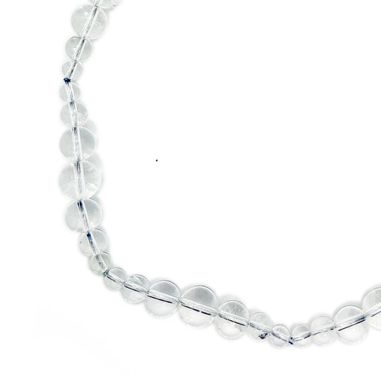 Crystal Quartz Dew Beaded Necklace