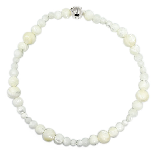 Mother Of Pearl Dew Beaded Necklace