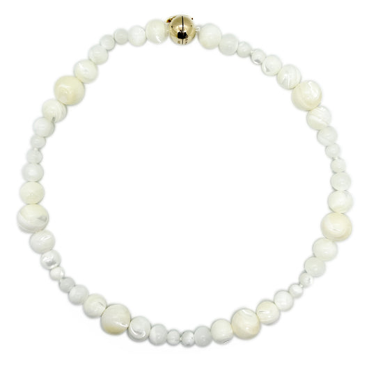 Mother Of Pearl Dew Beaded Necklace