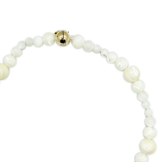Mother Of Pearl Dew Beaded Necklace