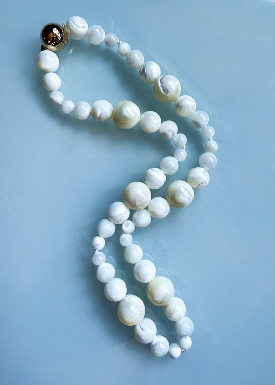 Mother Of Pearl Dew Beaded Necklace