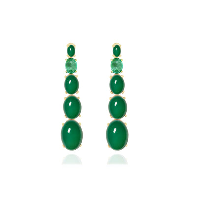 Beam Green Agate Earrings