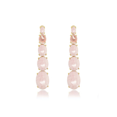 Beam Pink Quartz Earrings