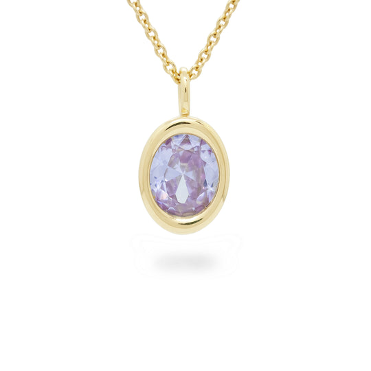 Amethyst Oval Bud Necklace