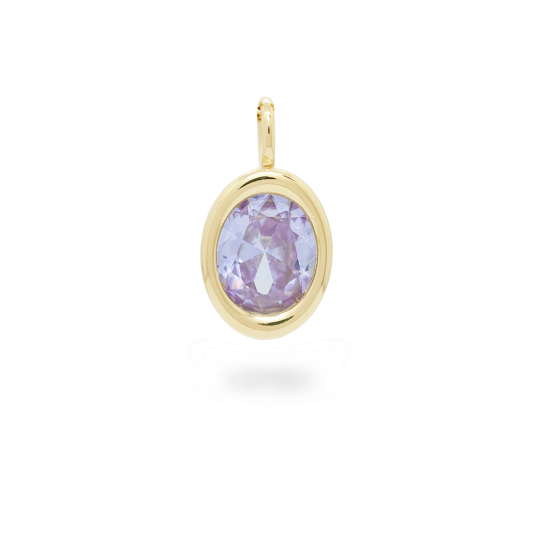 Amethyst Oval Bud Pendant
