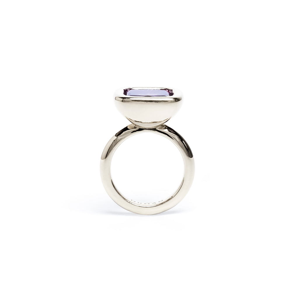 Amethyst Square Bud Ring