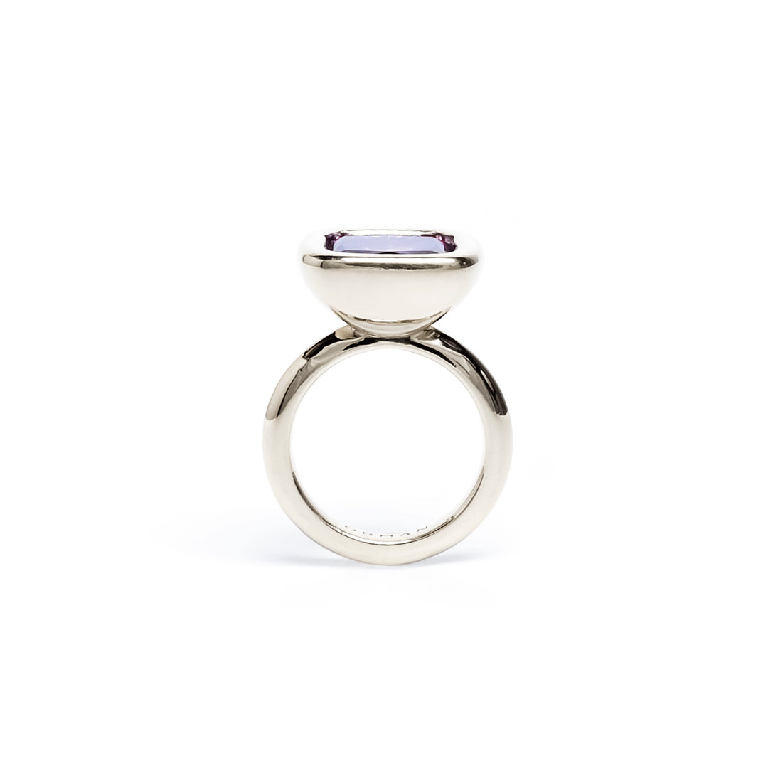 Amethyst Square Bud Ring