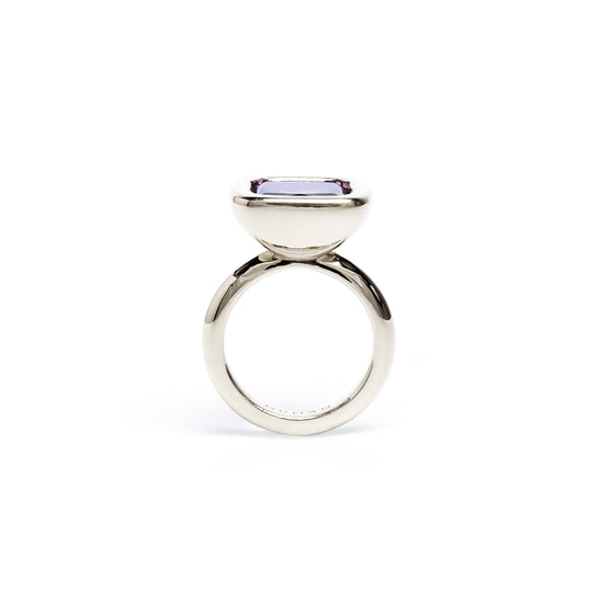 Amethyst Square Bud Ring
