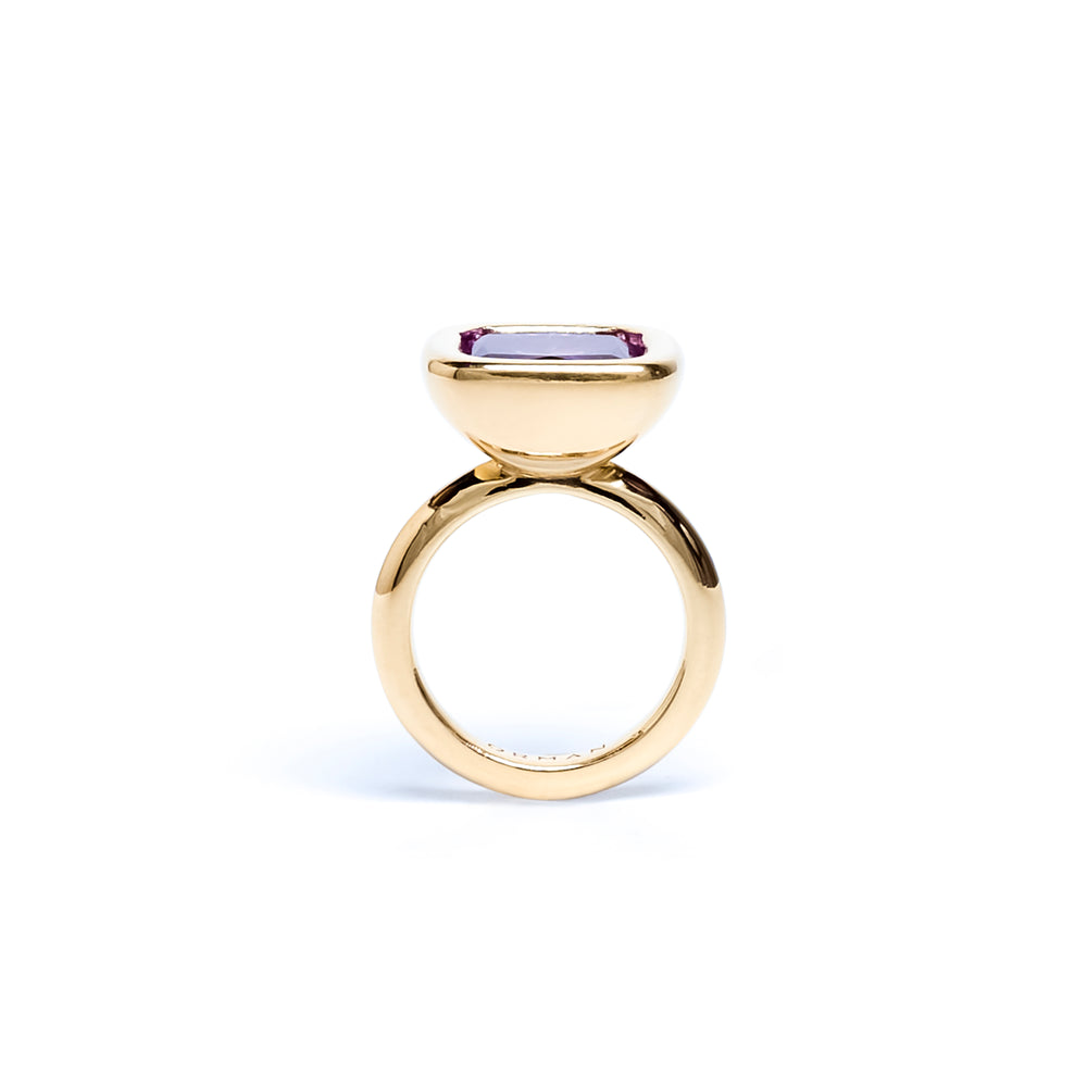 Amethyst Square Bud Ring
