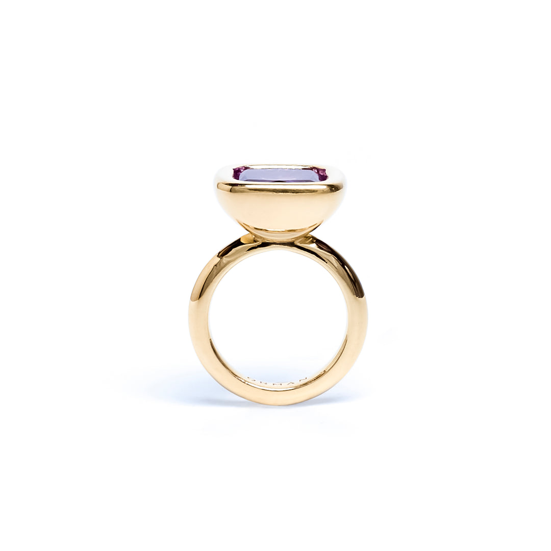 Amethyst Square Bud Ring