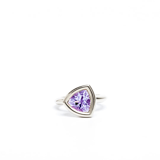 Amethyst Trillion Bud Ring